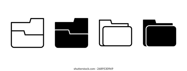 Folder icon vector. folder sign and symbol