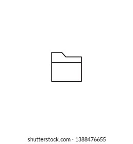 Folder Icon Vector Simple Flat Design 