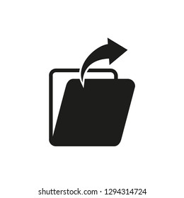 Folder icon vector template and arrow icon