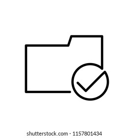 folder icon vector template editable stroke