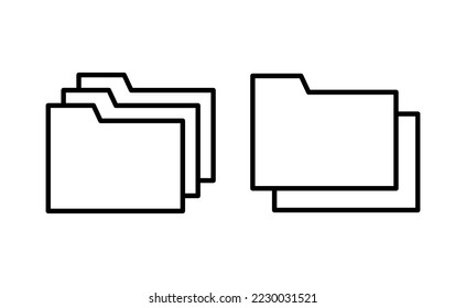 Folder icon vector for web and mobile app. folder sign and symbol
