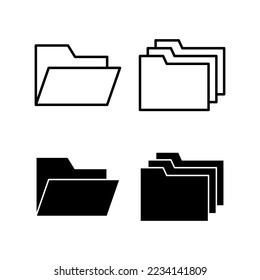 Folder icon vector for web and mobile app. folder sign and symbol
