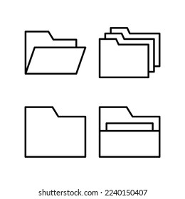 Folder icon vector for web and mobile app. folder sign and symbol