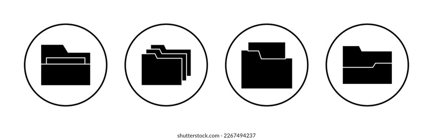 Folder icon vector for web and mobile app. folder sign and symbol