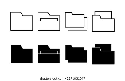 Folder icon vector for web and mobile app. folder sign and symbol