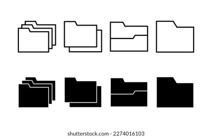 Folder icon vector for web and mobile app. folder sign and symbol