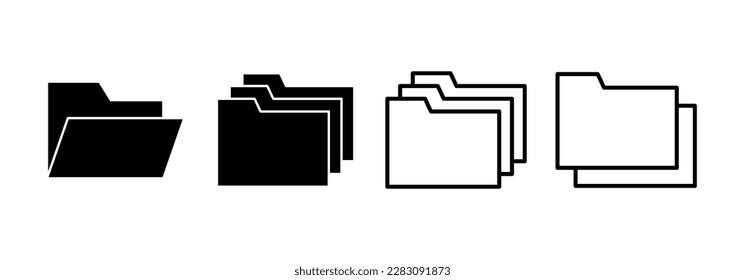Folder icon vector for web and mobile app. folder sign and symbol