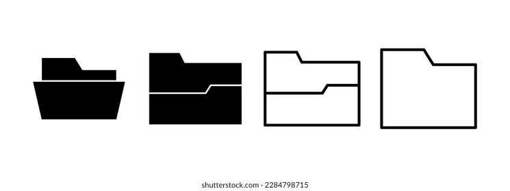 Folder icon vector for web and mobile app. folder sign and symbol