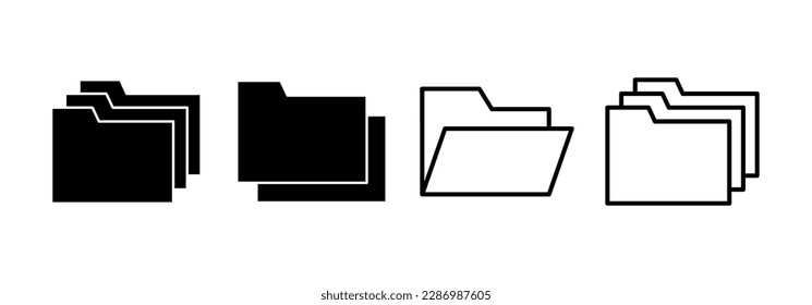 Folder icon vector for web and mobile app. folder sign and symbol