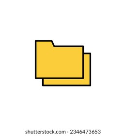 Folder icon vector for web and mobile app. folder sign and symbol