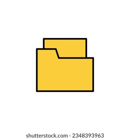 Folder icon vector for web and mobile app. folder sign and symbol