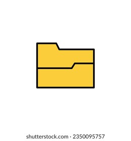 Folder icon vector for web and mobile app. folder sign and symbol