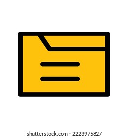 folder icon vector yellow color png