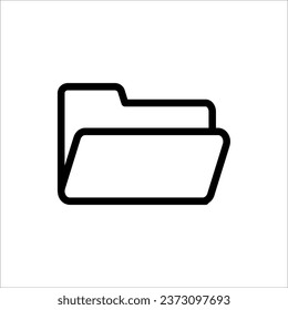Icono de carpeta para el diseño de su sitio web, aplicación, logotipo, interfaz de usuario. Ilustración del vector sobre fondo blanco