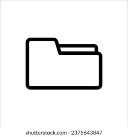 Icono de carpeta para el diseño de su sitio web, aplicación, logotipo, interfaz de usuario. Ilustración del vector sobre fondo blanco