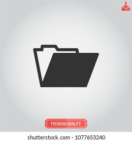 Folder icon-file,document vector.Folder sign isolated on grey background. Simple illustration for web and mobile platforms.