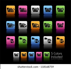 Folder Icons - 1 of 2 // Color Box------It includes 5 color versions for each icon in different layers ------