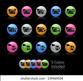 Iconos de carpetas - 1 de 2 / El archivo Incluye 5 versiones de color en diferentes capas.