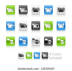 Folder Icons - 1 / The file Includes 4 color versions in different layers.