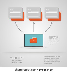 Folder icons Business set - illustration
