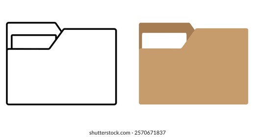 Folder icons. file folder icon for  website design, app, logo, UI. computer file folder icon Vector illustration eps 10.