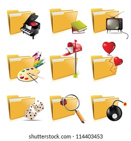 Folder icons isolated