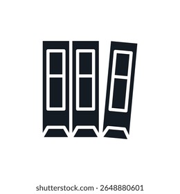 folder icons isolated on White Background. Flat style design
