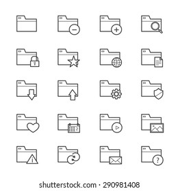 Folder Icons Line