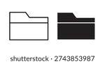 Folder icons. Line Illustration Vector Template. Clipart concept illustration