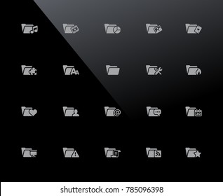 Folder Icons - Set 2 Of 2 // 32px Series - Vector Icons Adjusted To Work In A 32 Pixel Grid.