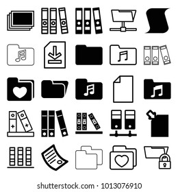 Folder Icons Set 25 Editable Filled Stock Vector (Royalty Free ...
