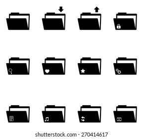 Vector Folder Icon Set Stock Vector (Royalty Free) 200904455 | Shutterstock