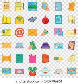 Folder icons set. Cartoon style of 36 folder vector icons for web for any design