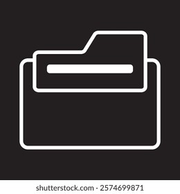 Folder icons set. Computer folder, folders sign. Vector illustration design eps 10 