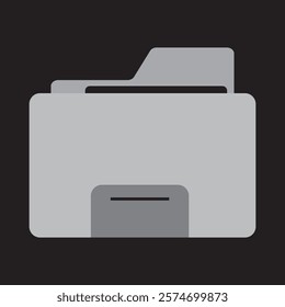 Folder icons set. Computer folder, folders sign. Vector illustration design eps 10 