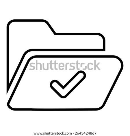 folder icons set line icon design. folder icons set thin black outline symbol vector illustration. editable stroke icon on transparent background.
