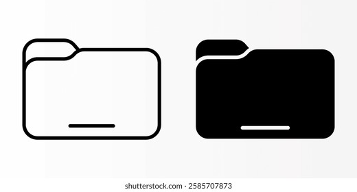 Folder icons set. for mobile concept and web design on white background