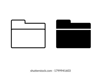 Iconos de carpeta establecidos en fondo blanco. Carpeta y documentos Icono. archivo de iconos