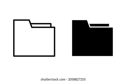Folder icons set. folder sign and symbol