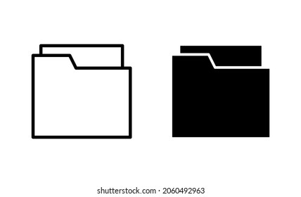Folder icons set. folder sign and symbol