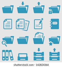 Folder icons set.Vector