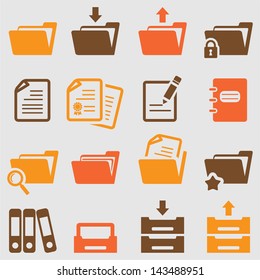 Folder icons set.Vector