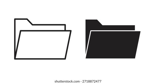 Folder icons sign vectors. suitable for web, app, infographic, etc