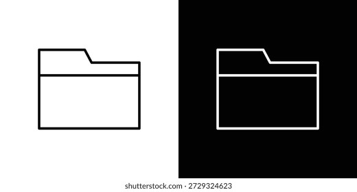 Folder icons symbols. Collection of simple black icons