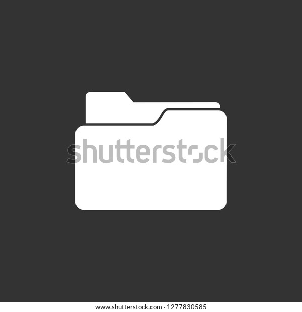 Folder Icons Symbols Vector Stock Vector (Royalty Free) 1277830585 ...