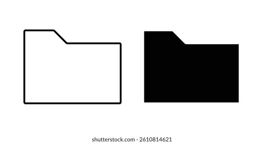 Folder icons. thin line vector icons