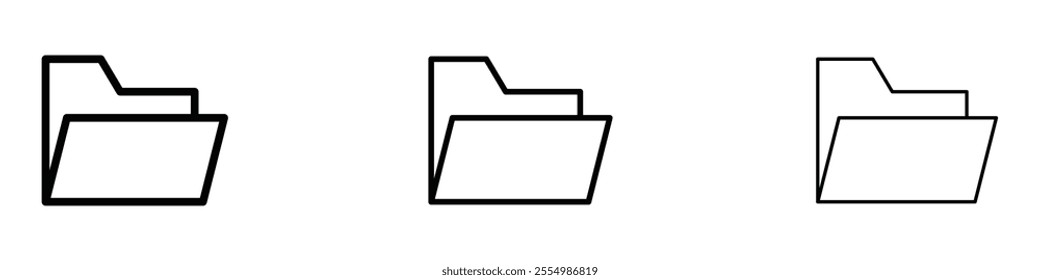 Folder icons in tree different stroke sizes