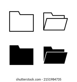 Ordnersymbole, Vektorgrafik. Ordnerzeichen und Symbol