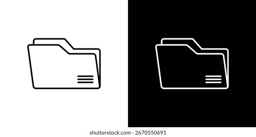 Iconos de la carpeta. Ilustraciones del símbolo del Vector.