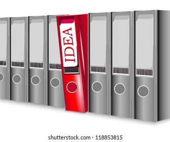 folder, Idea - concept for modern business person